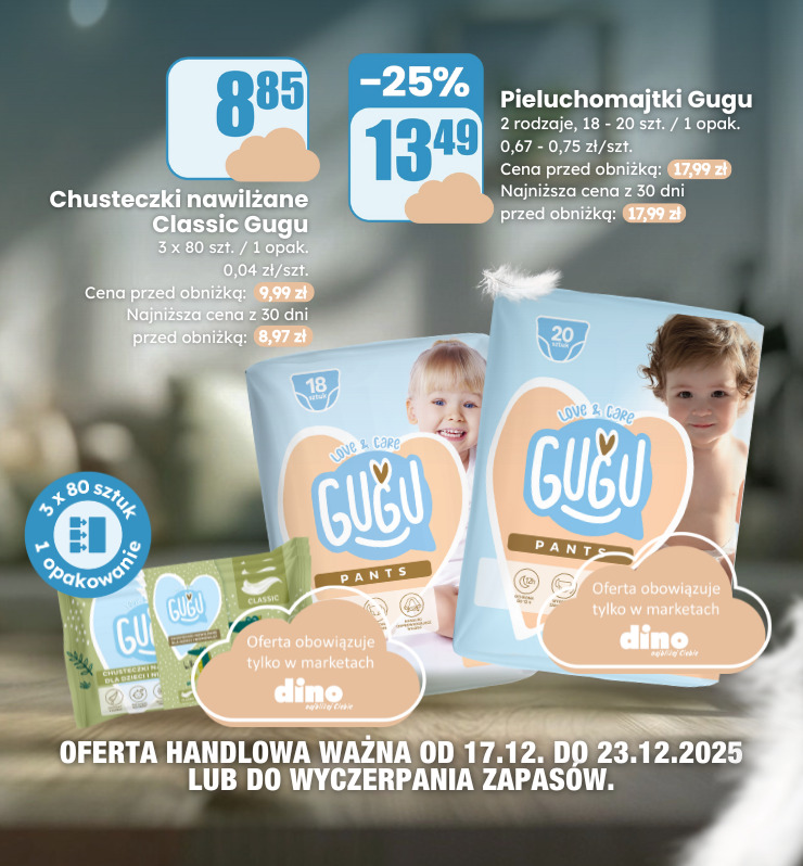 pieluchomajtki gugu dostępne tylko w dino
