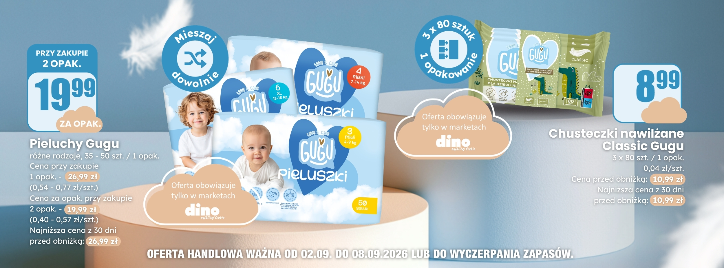 pieluchy i chusteczki gugu