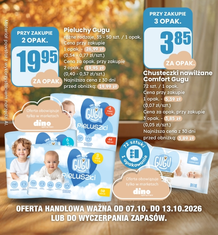 pieluchy i chusteczki gugu